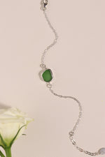 Green Sea Glass Bracelet