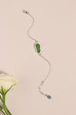 Green Sea Glass Bracelet
