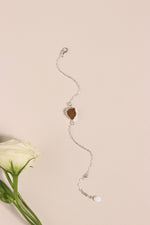 Brown Sea Glass Bracelet