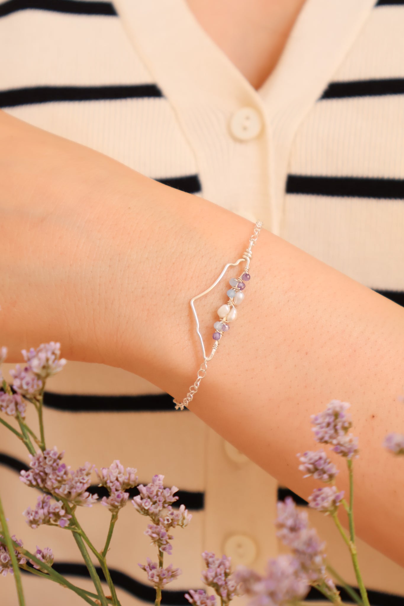 Lilac Map Bracelet