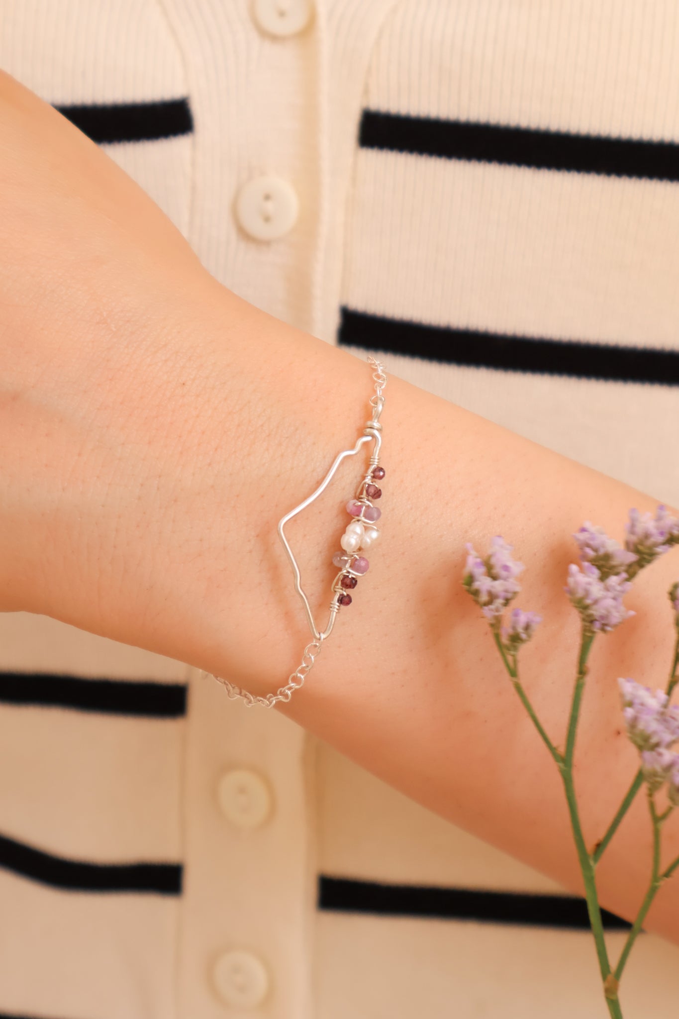 Cherry Blossom Map Bracelet