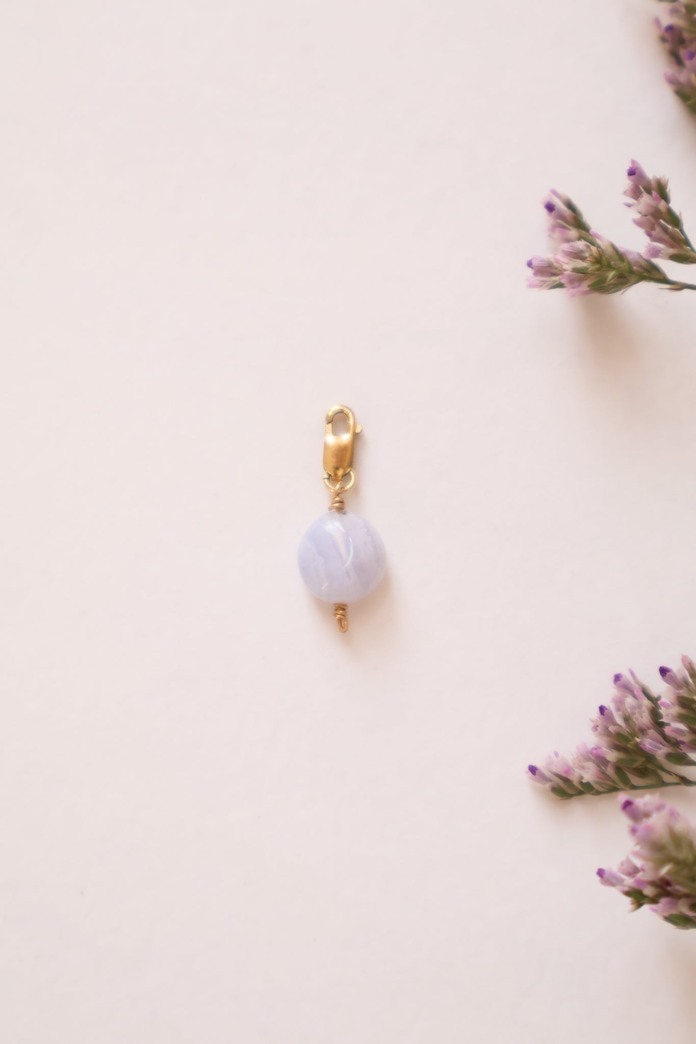 Blue Lace Agate Charm