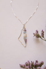 Lilac Map of Palestine Necklace