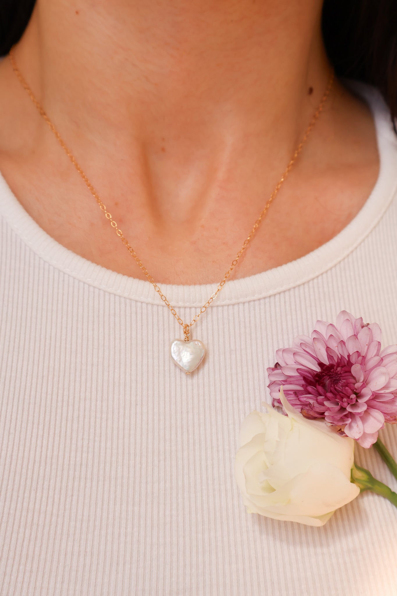 Pearl Heart Necklace