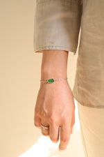Green Sea Glass Bracelet