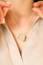 White Sea Glass Necklace