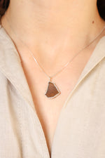 Brown Sea Glass Necklace