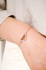 Brown Sea Glass Bracelet