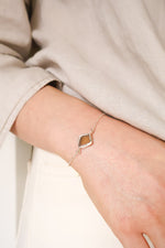 Brown Sea Glass Bracelet