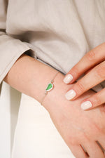 Green Sea Glass Bracelet