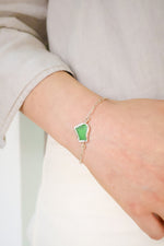Green Sea Glass Bracelet