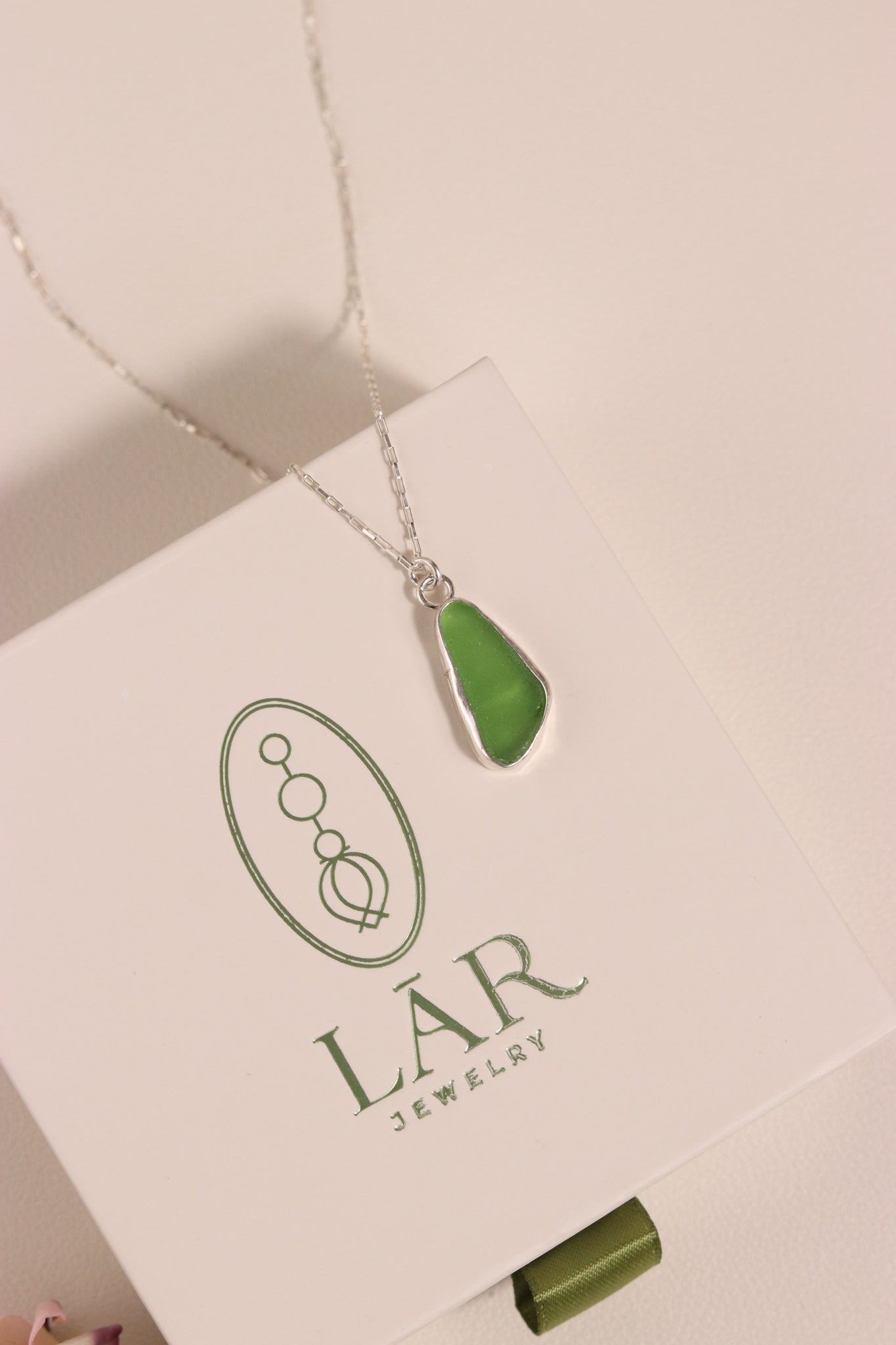 Green Sea Glass Necklace