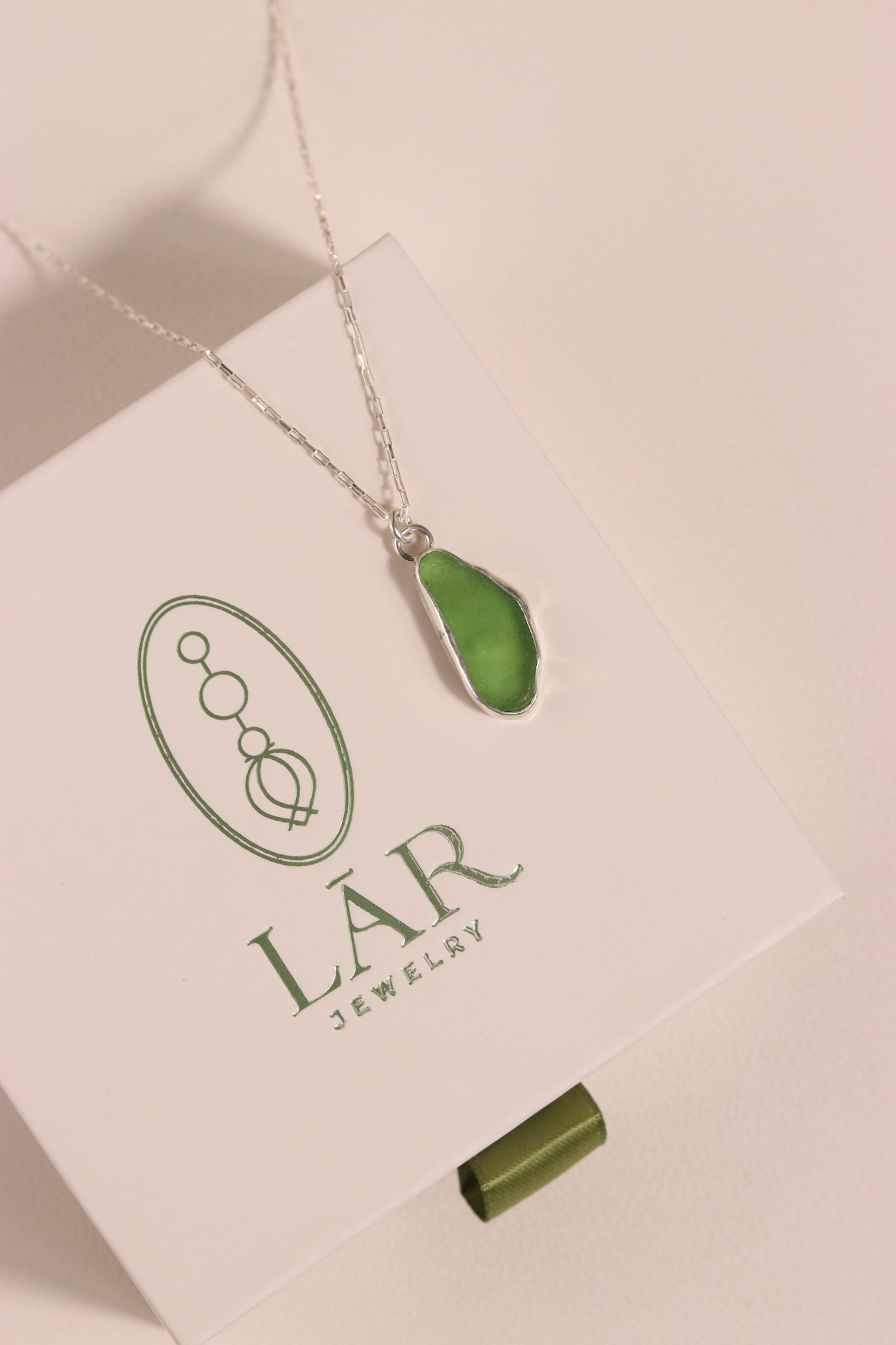 Green Sea Glass Necklace
