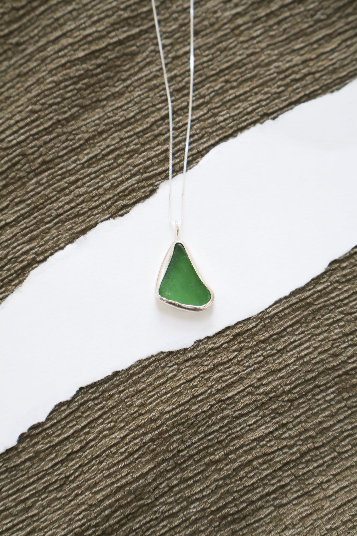 Green Sea Glass Necklace