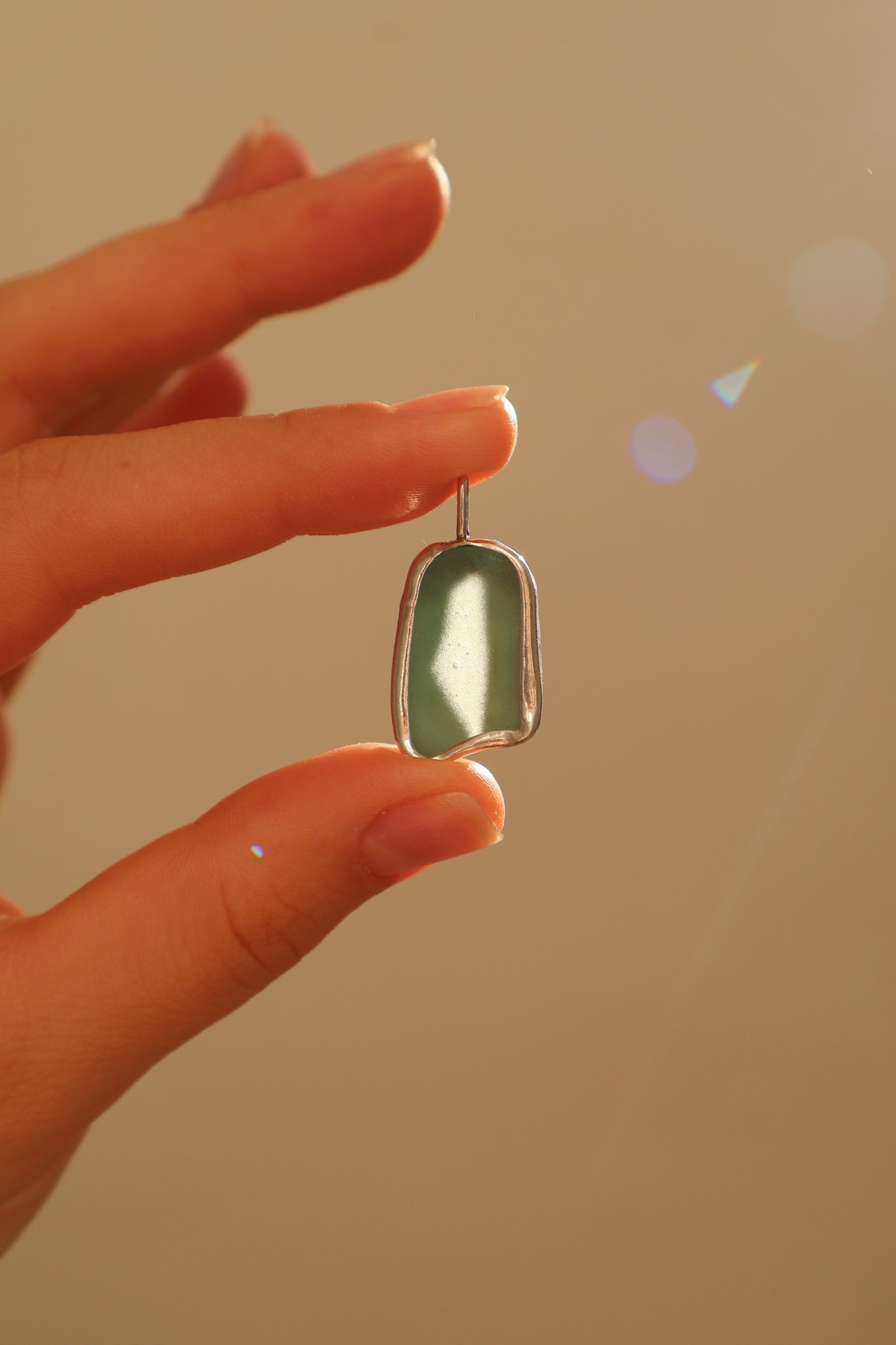 Palestine Blue Sea Glass Necklace