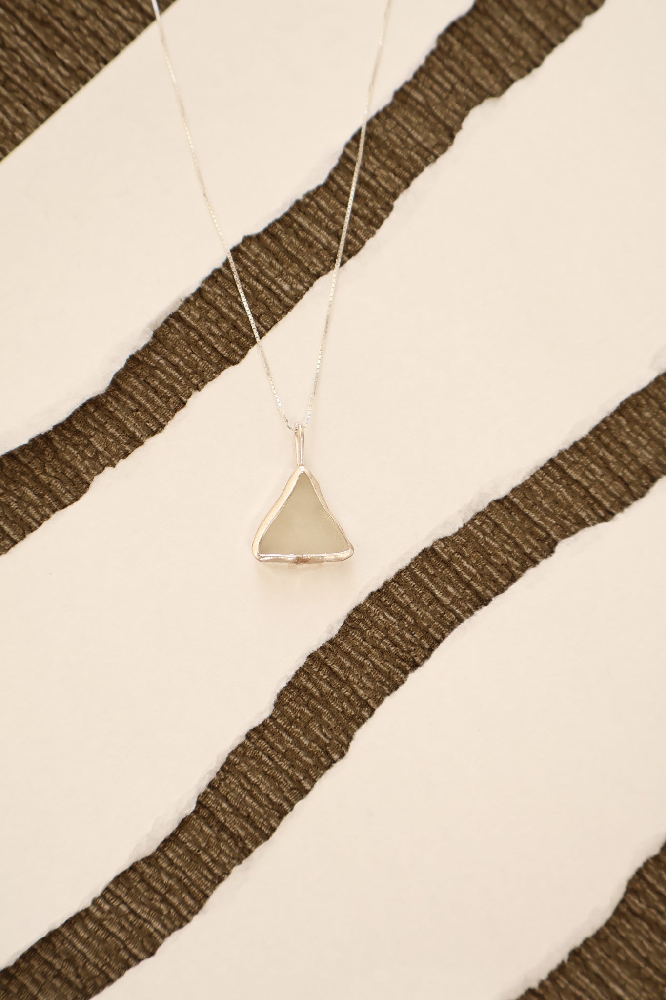 White Sea Glass Necklace