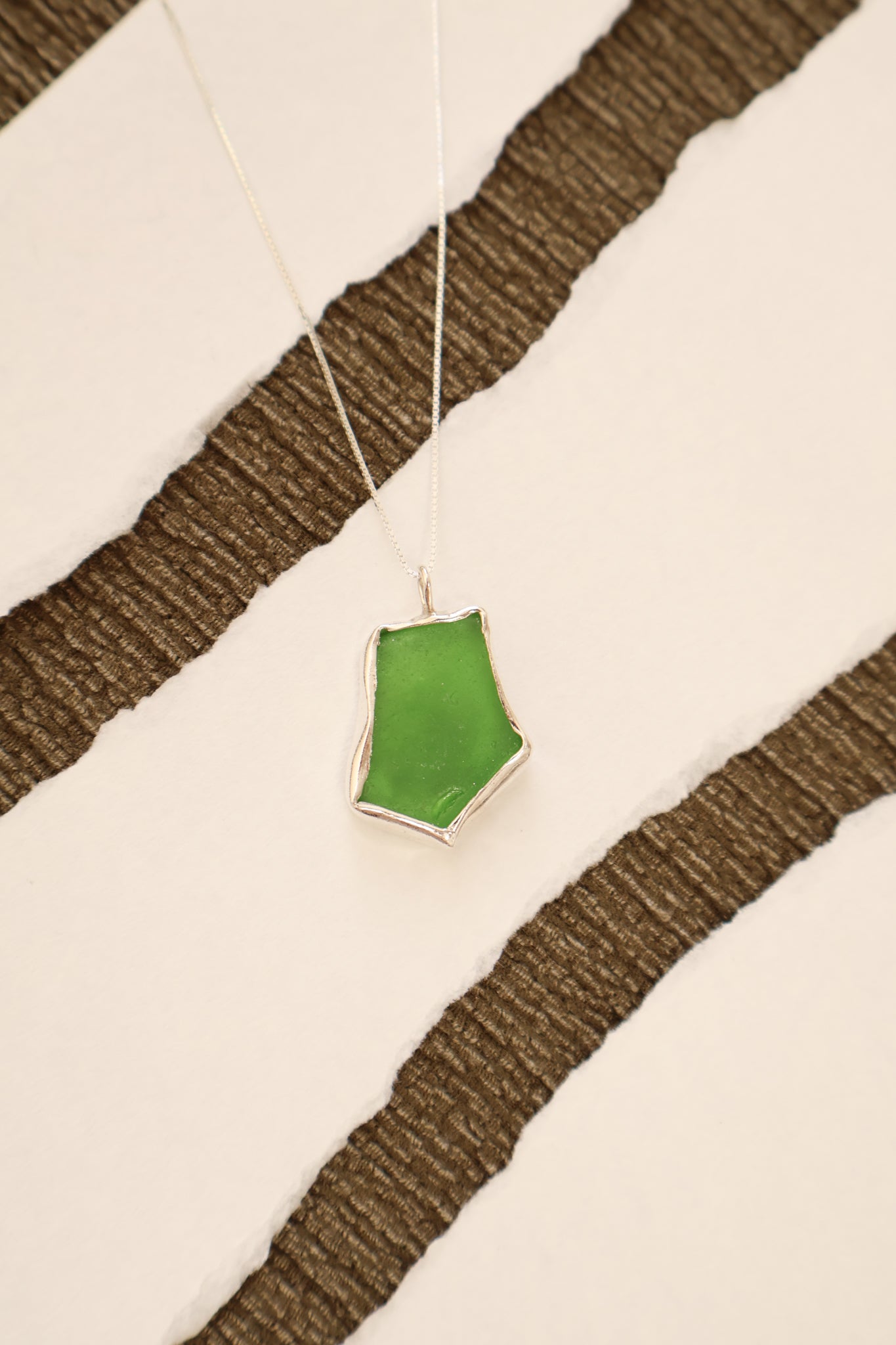 Green Sea Glass Necklace