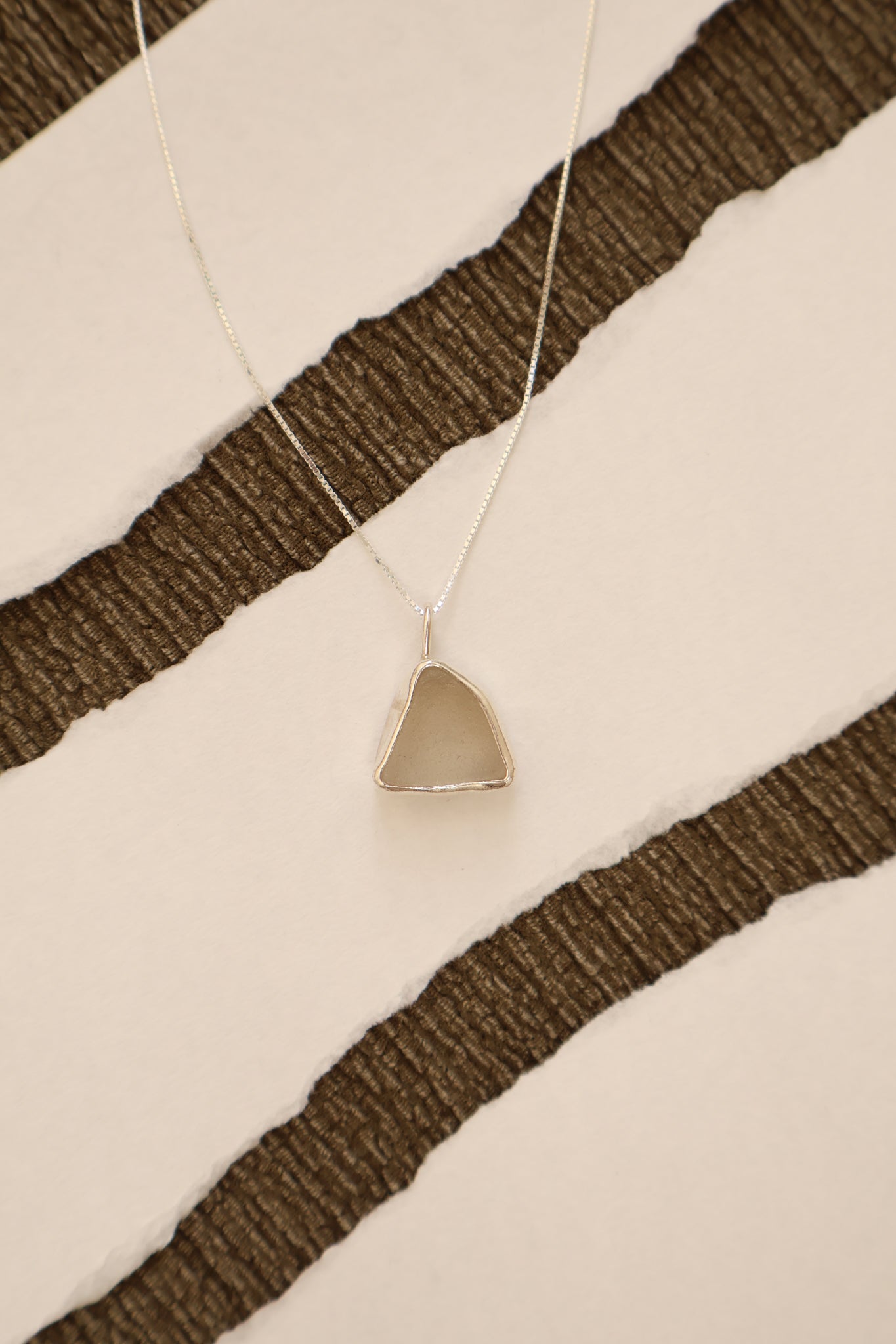 White Sea Glass Necklace