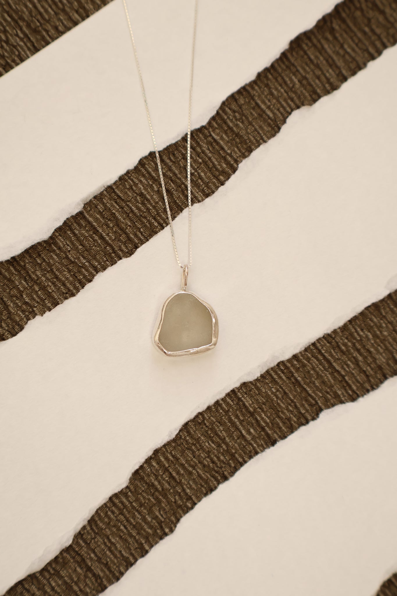 White Sea Glass Necklace
