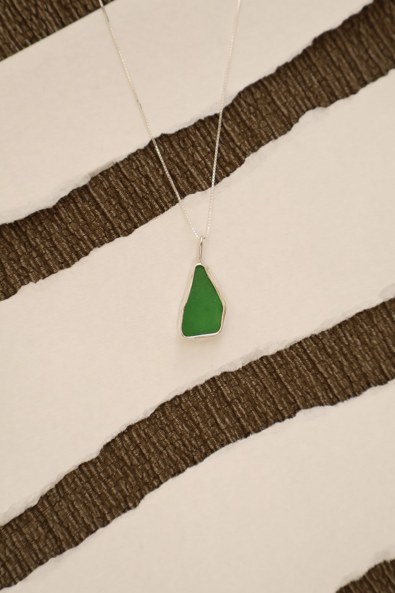 Green Sea Glass Necklace