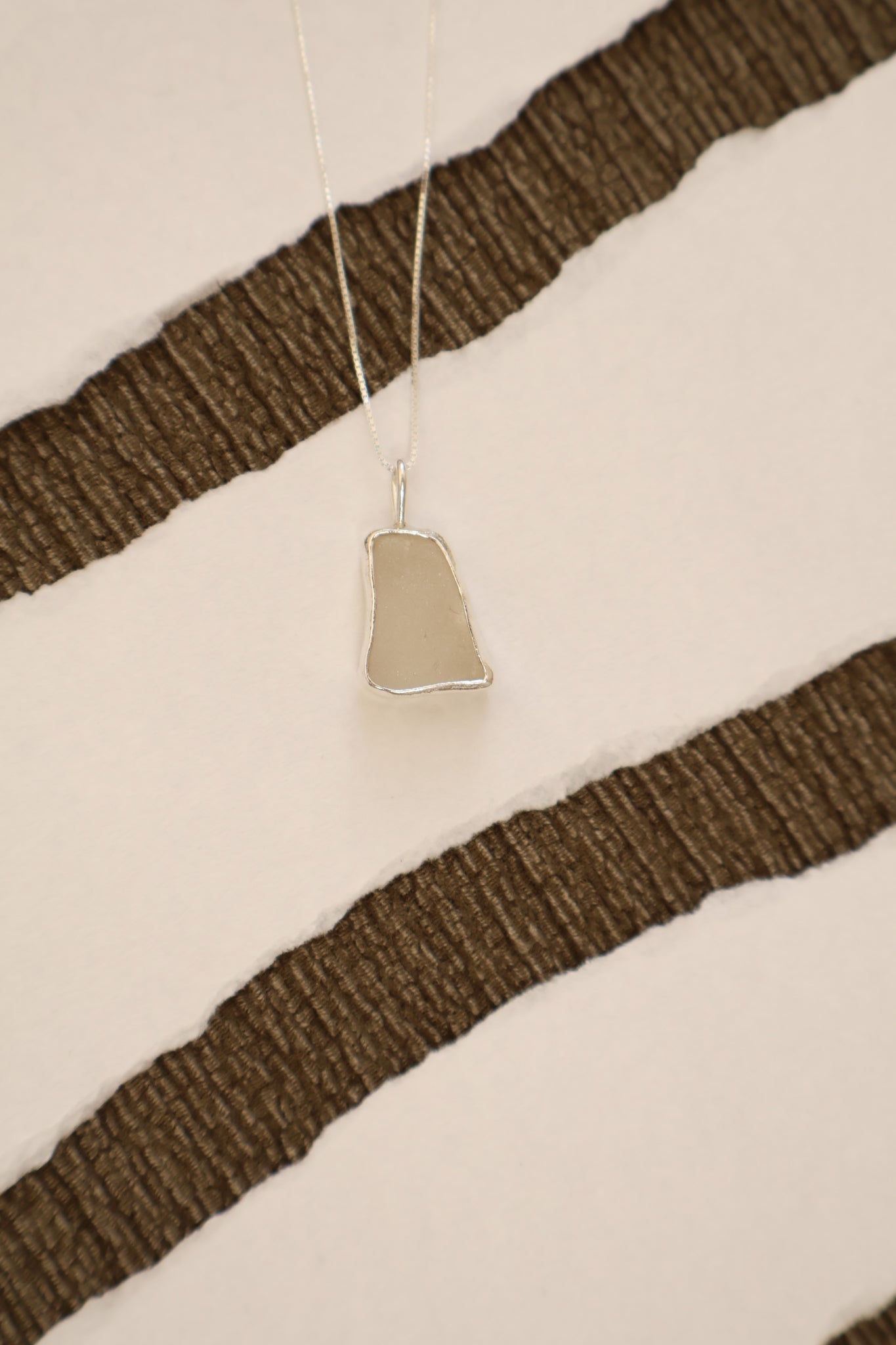 White Sea Glass Necklace