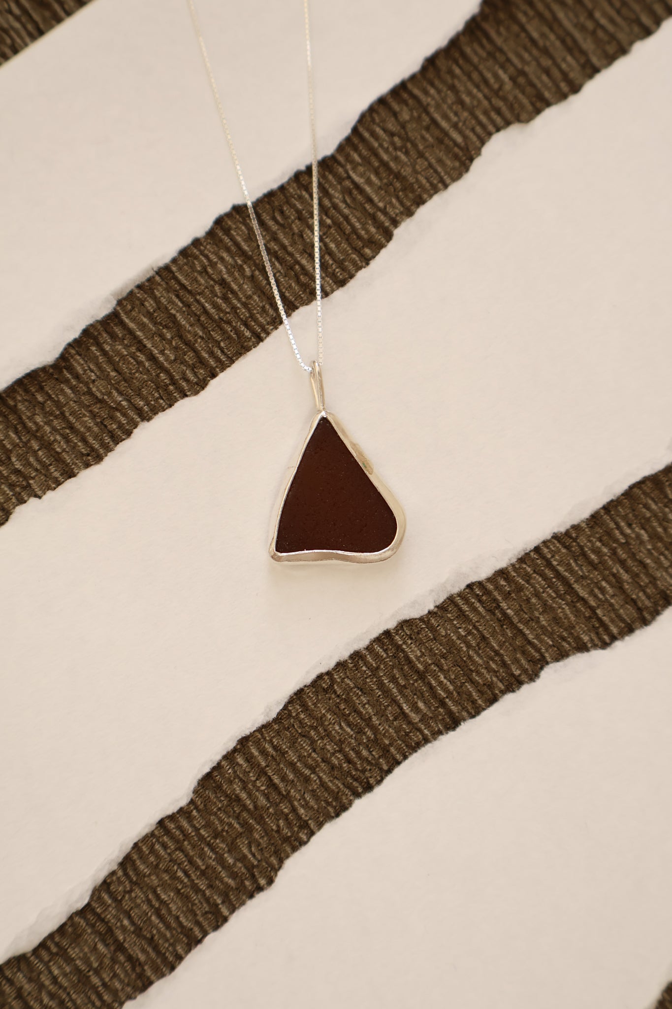 Brown Sea Glass Necklace