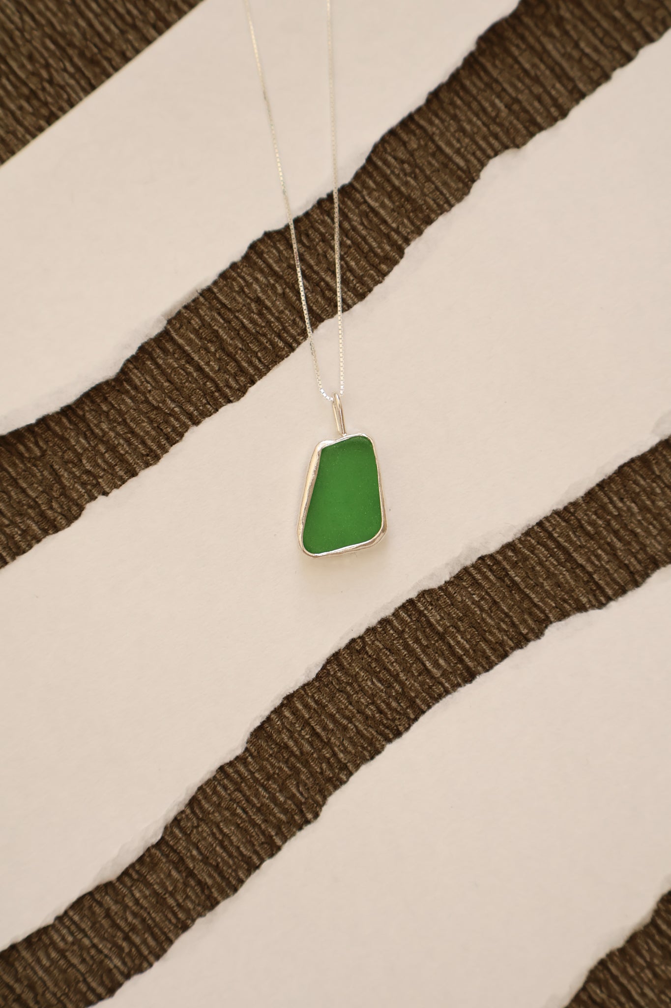 Green Sea Glass Necklace